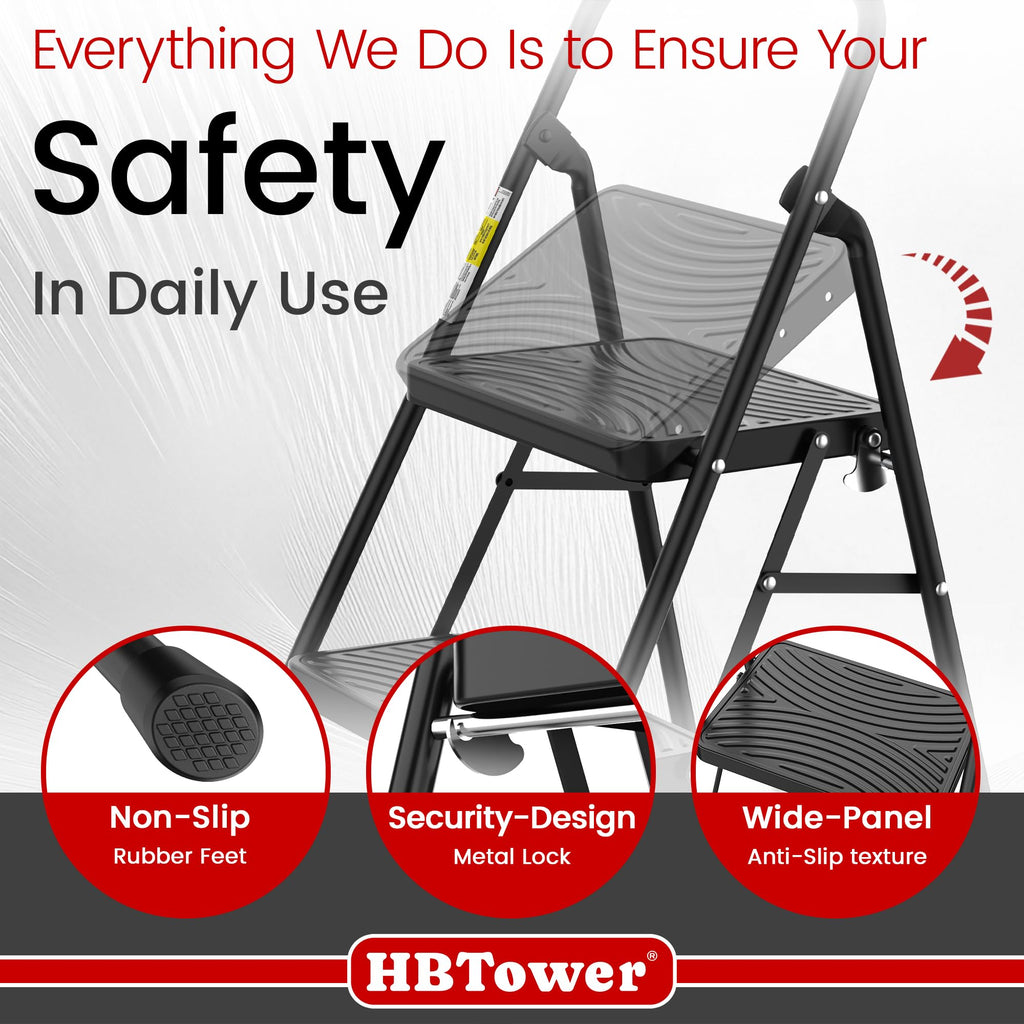 2 Step Ladder with Anti-Slip Pedal O18767