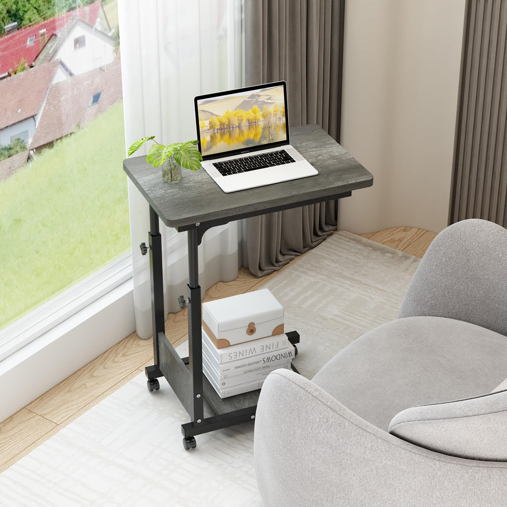 Adjustable Height C Table with Wheels and Storage V946347
