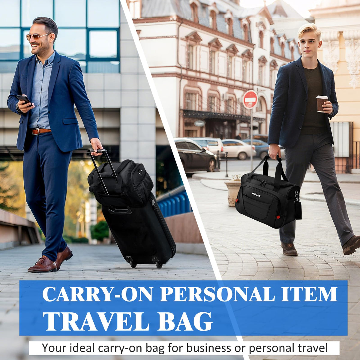 16 IN Black Underseat Carry On Luggage Bag B50003