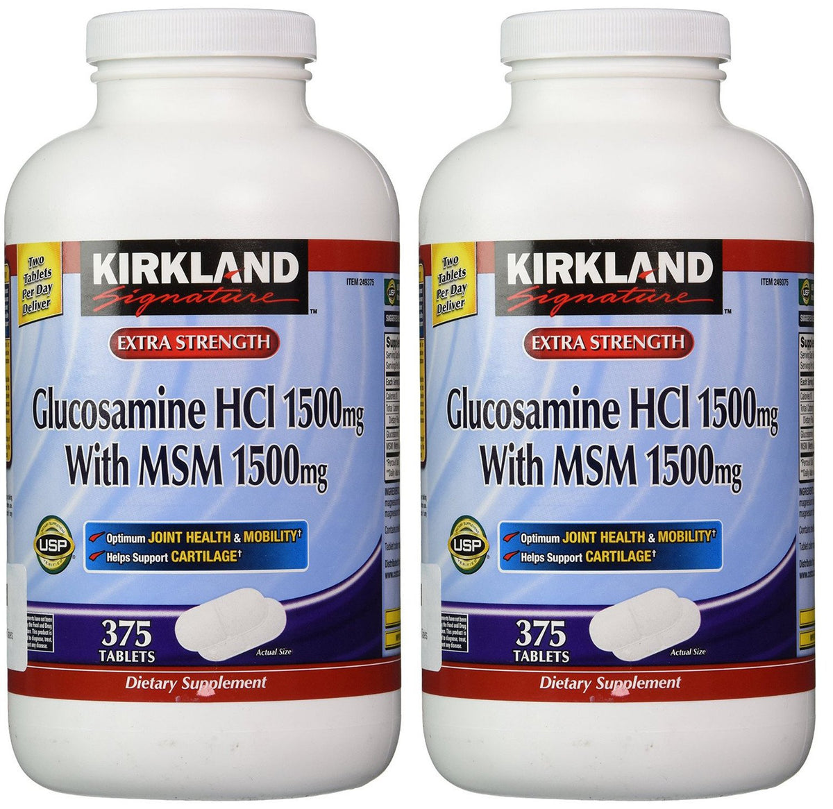 Glucosamine with MSM 375 Tablets 2 Pack C651