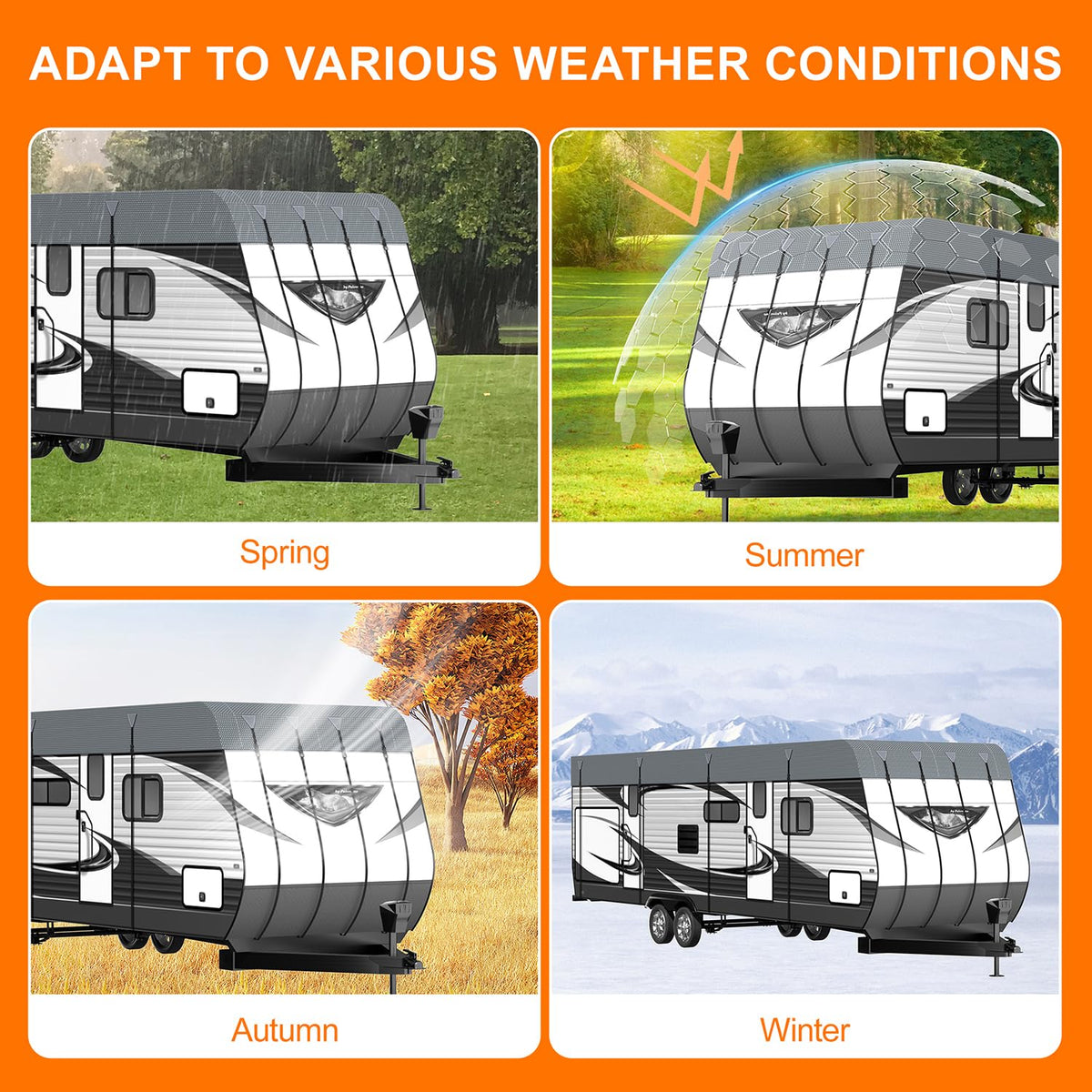 Heavy Duty Waterproof RV Roof Cover W54560