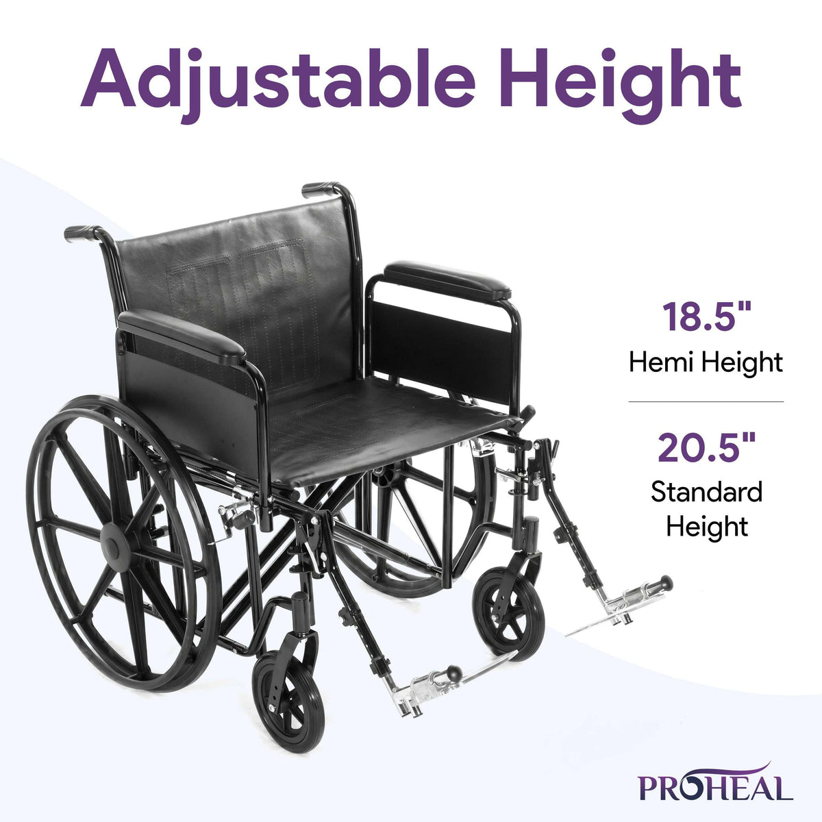 Heavy Duty Bariatric Wheelchair 500lb 24” Seat Width V6139