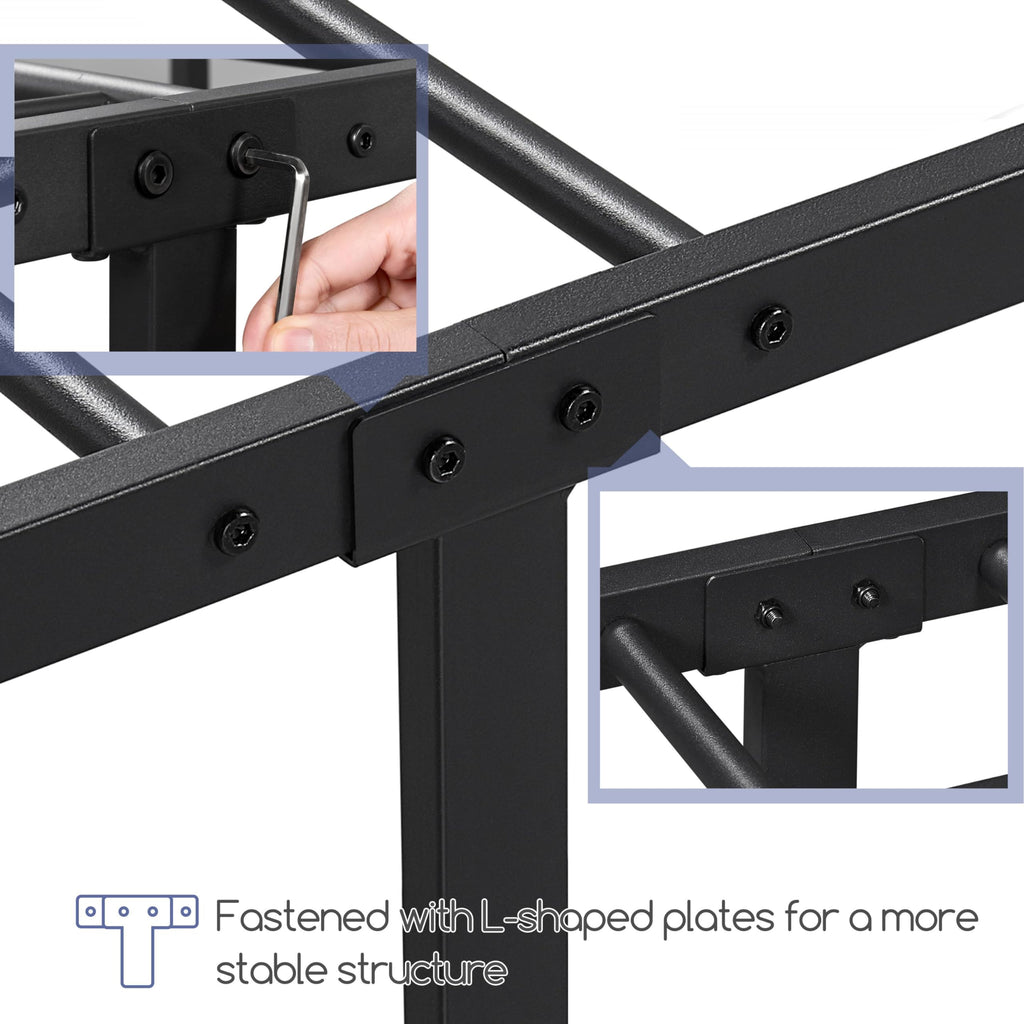 Twin Metal Bed Frame with Victorian Headboard I987