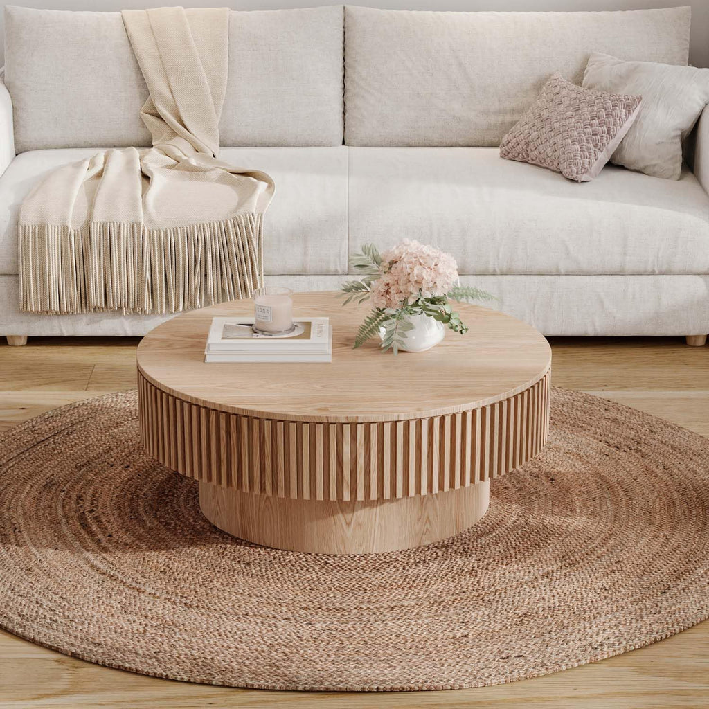 Round Coffee Table with Storage E2917