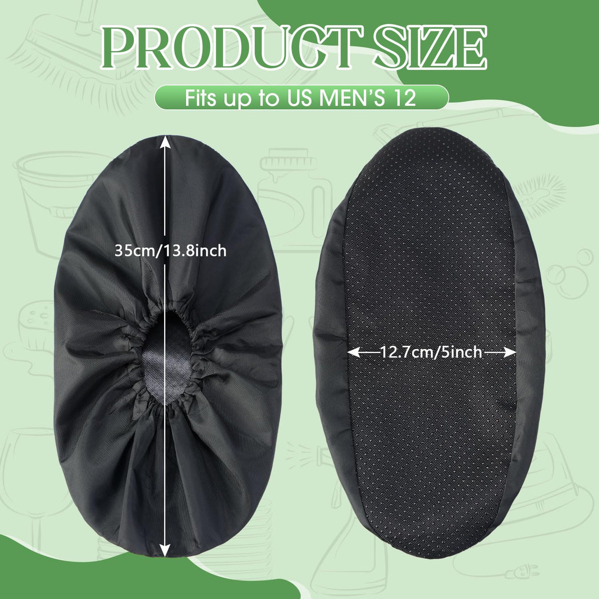 8 Pairs Reusable Waterproof Non Slip Shoe Covers X-Large T340263