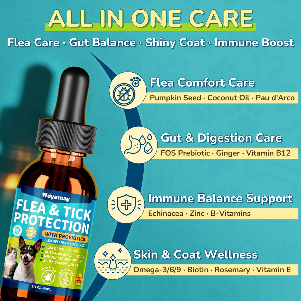 Flea and Tick Prevention Drops with Probiotics L2462