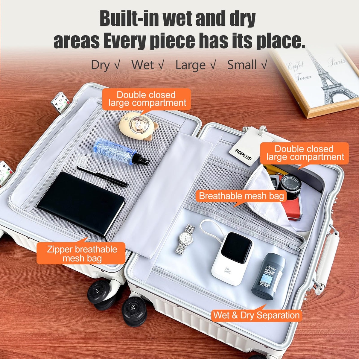 Aluminium Frame Carry on Luggage with TSA Lock Z756