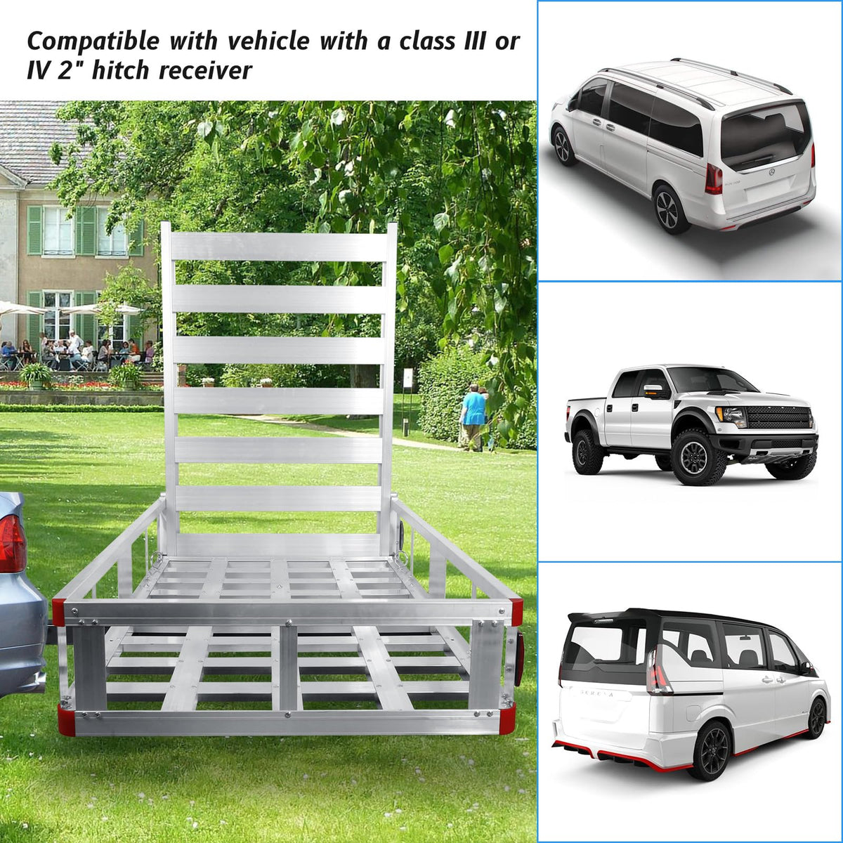 Aluminum Hitch Cargo Carrier with Ramp T998
