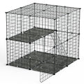 Black 2-Tier Cat Cage V13038