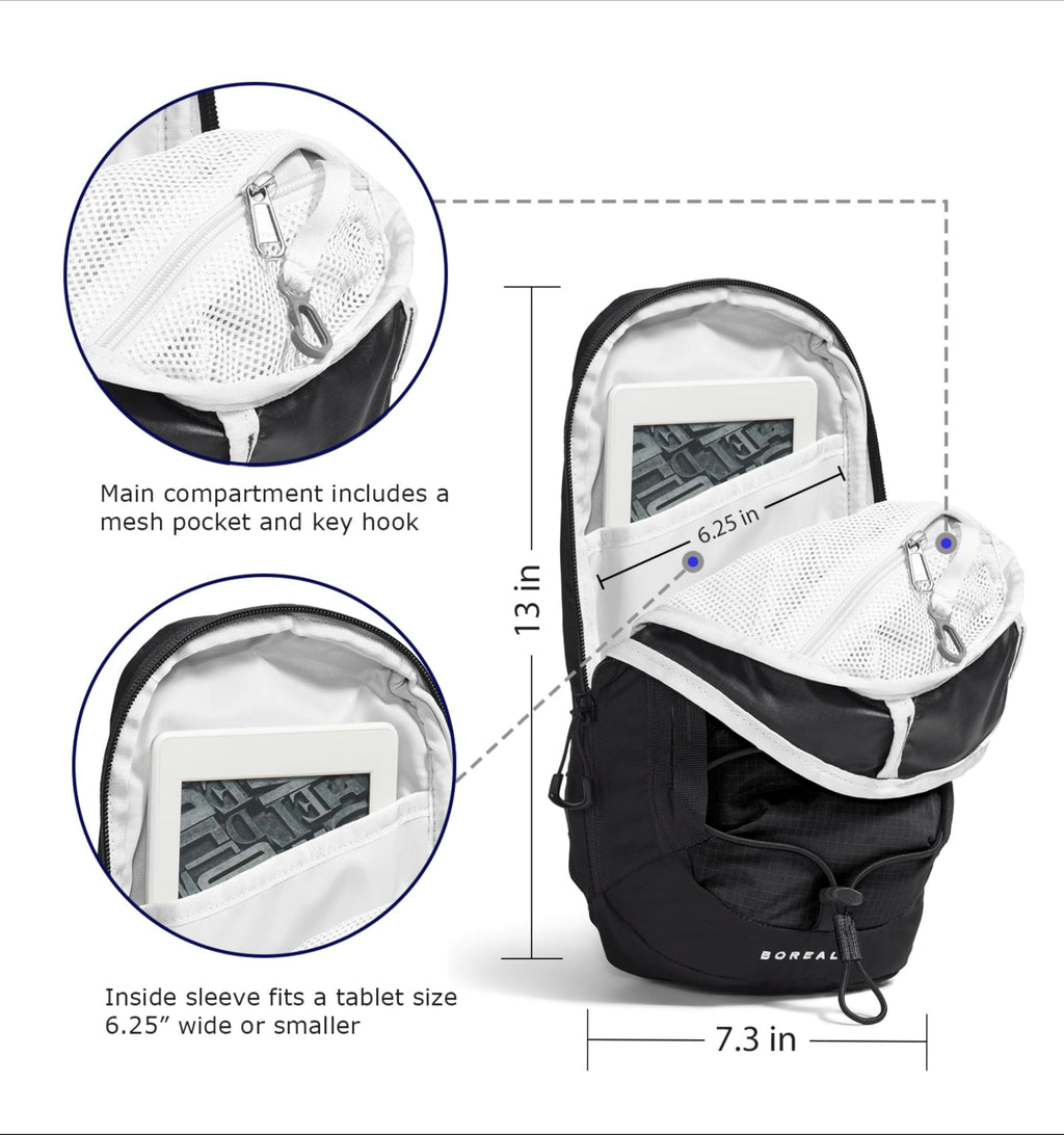 Crossbody Bag with Adjustable Strap, Water Repellent Finish, Multiple Compartments, Tablet Sleeve W63635