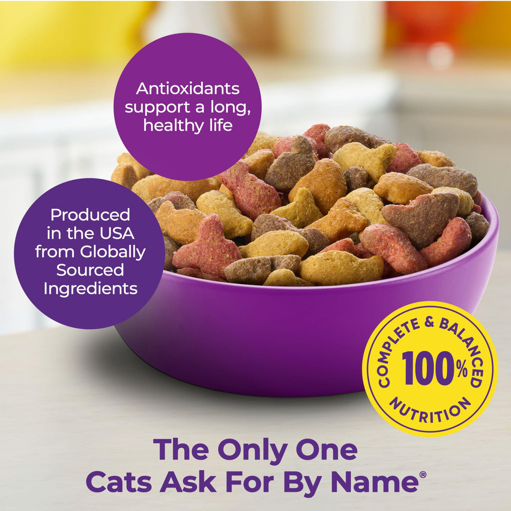 Dry Cat Food 6.3 Pound Bag + Wet Cat Food Variety Pack 2.75 Ounce Cups (Pack of 24) M734772