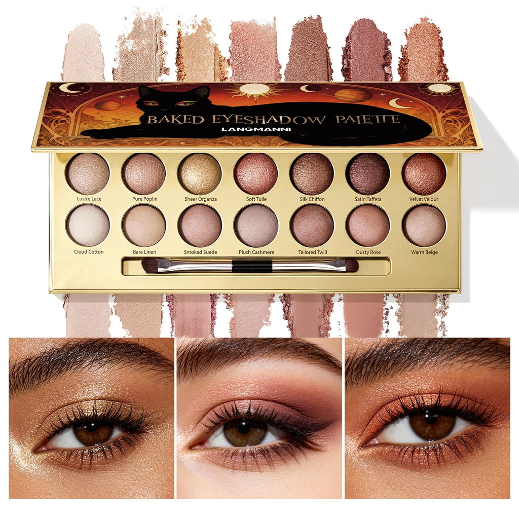 Baked Eyeshadow Palette, Matte & Shimmer F826