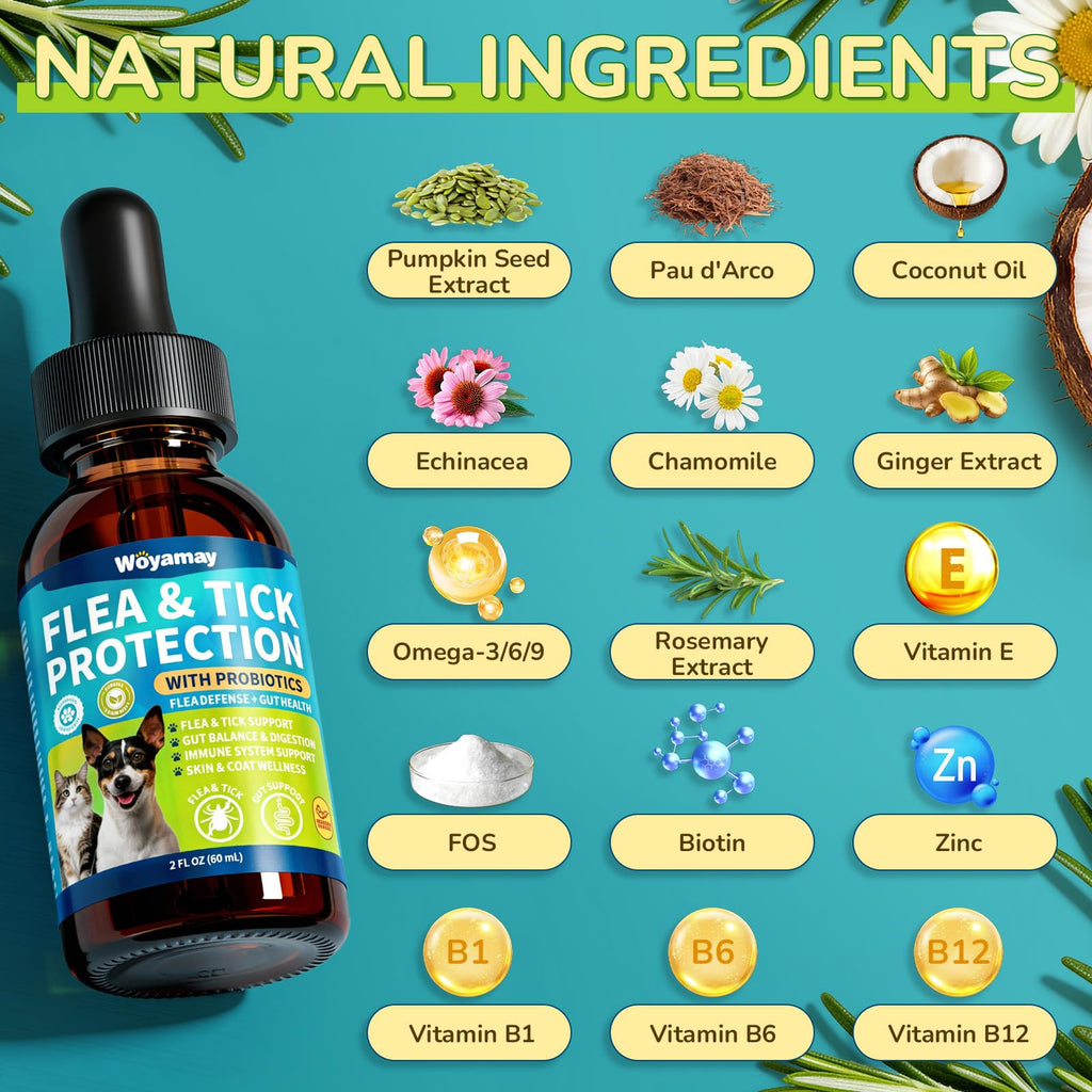 Flea and Tick Prevention Drops with Probiotics L2462