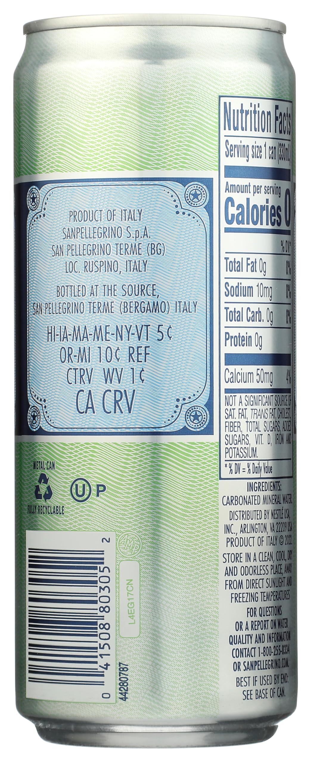 Sparkling Natural Mineral Water 11.15 Fl Oz E238