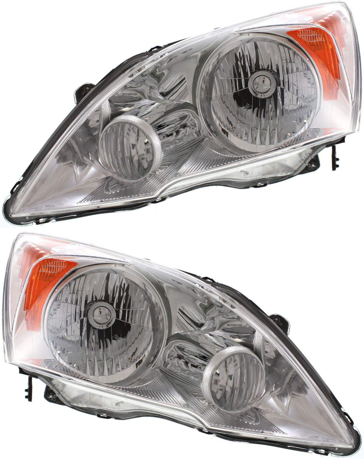 Headlights Lens and Housing Pair/Set for Honda CR-V, Right and Left, Halogen O68534