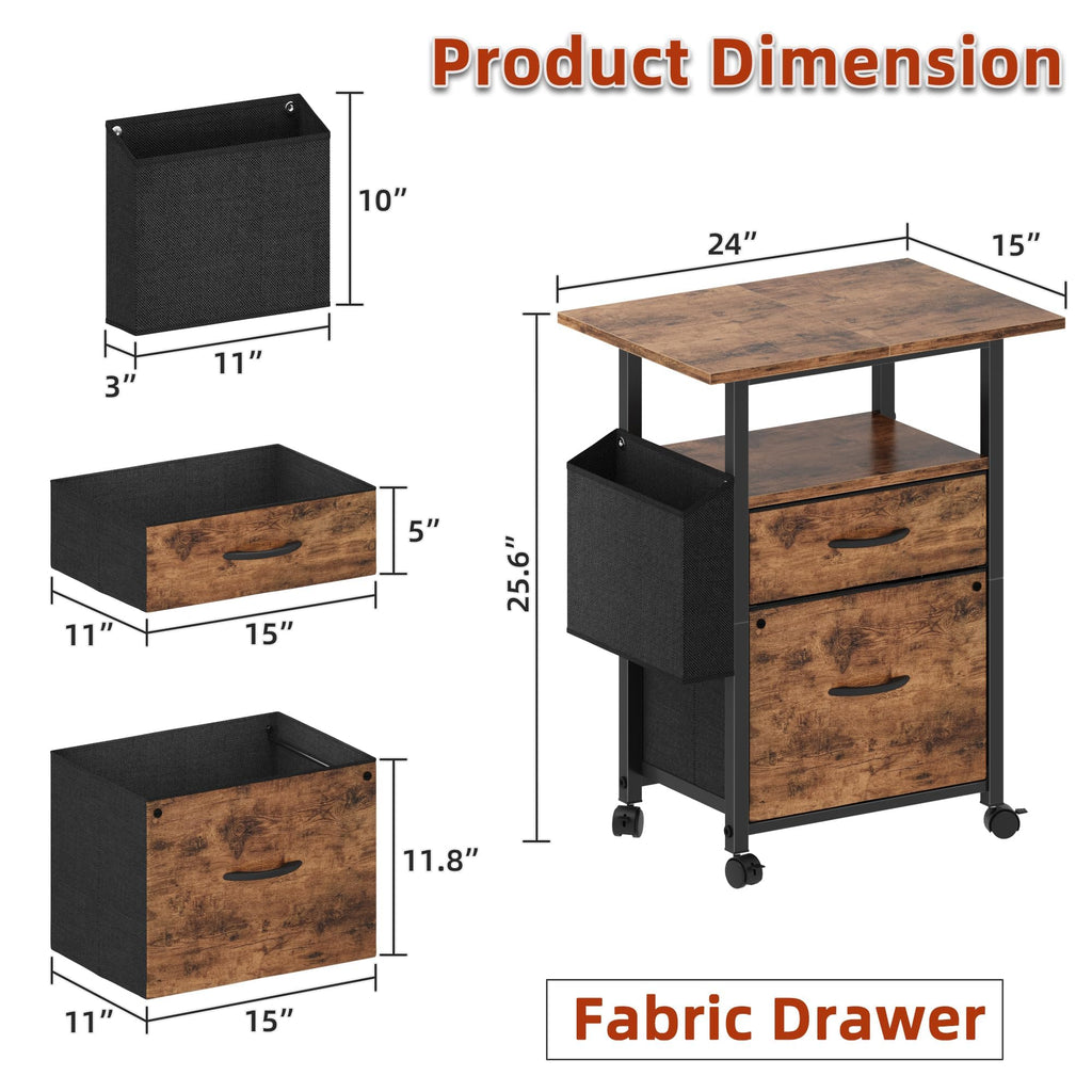 2 Drawer Mobile File Cabinet U871869