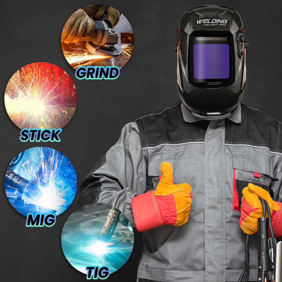 Auto Darkening True Color Solar Powered Welding Helmet R48055