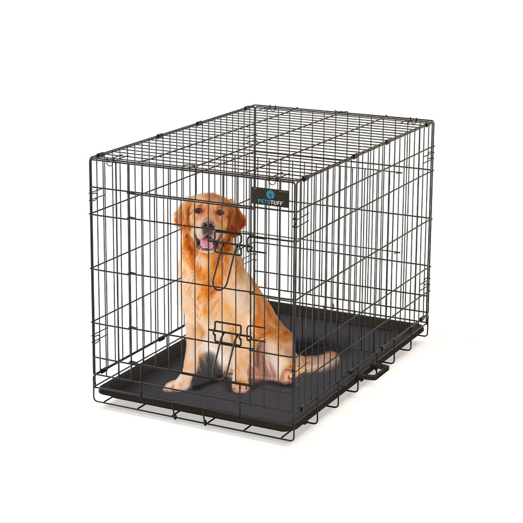 36” Large Heavy-Duty Foldable Dog Crate with Divider Panel B59312