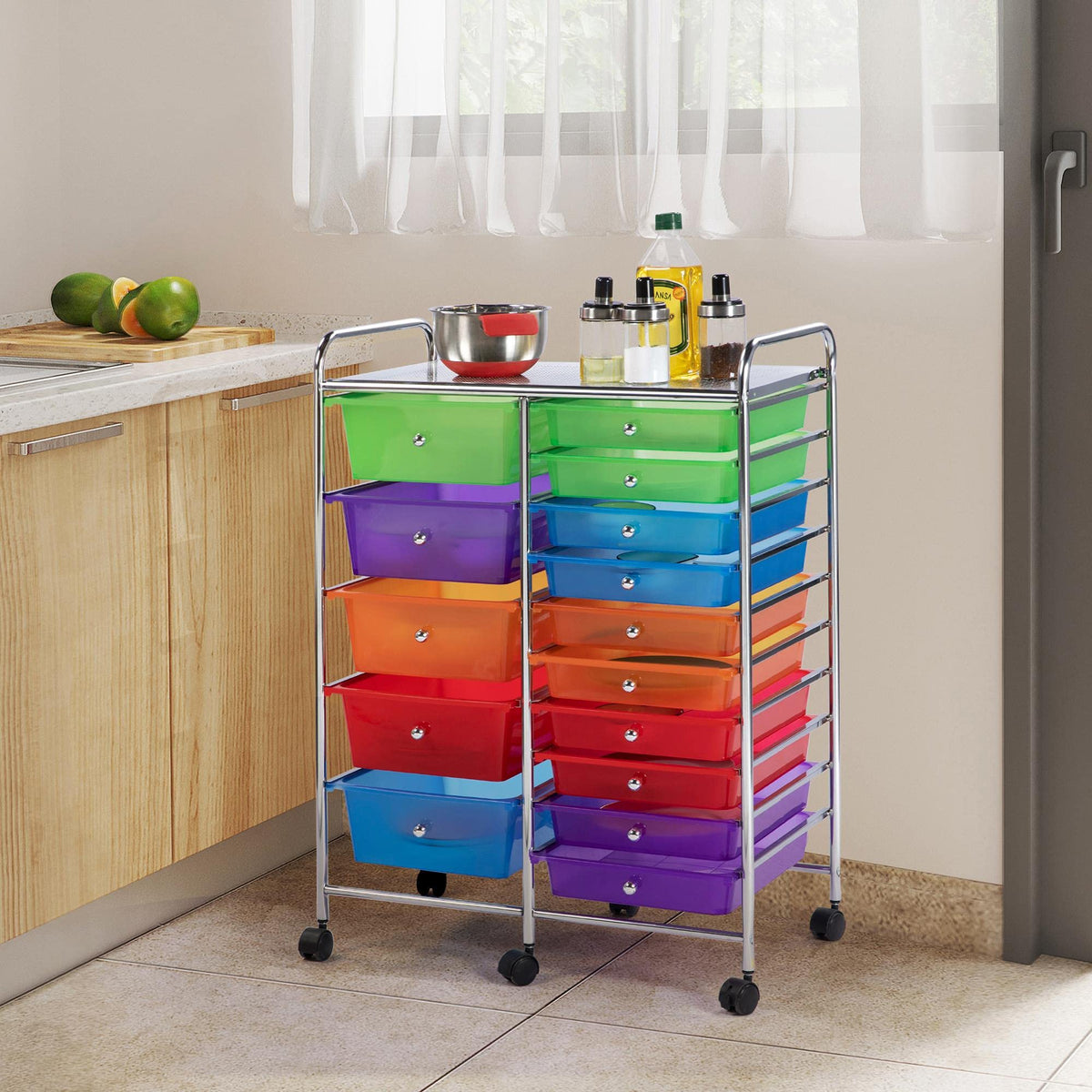 15 Drawer Rolling Storage Cart X32466