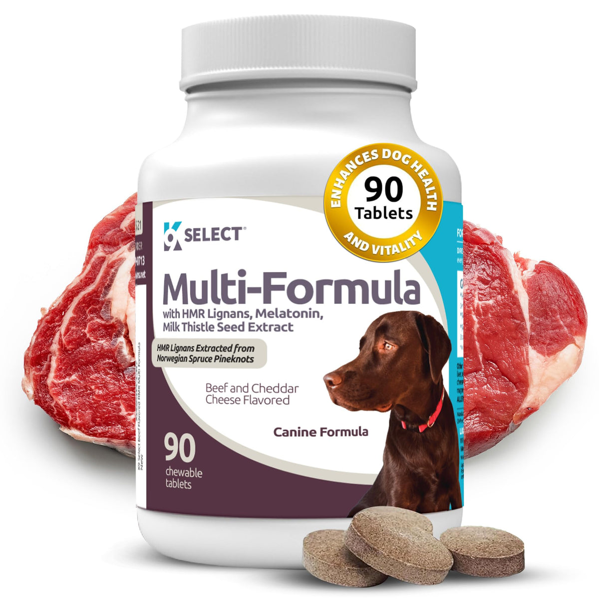 90 Tablets Beef Flavor Dog Multivitamin H127256