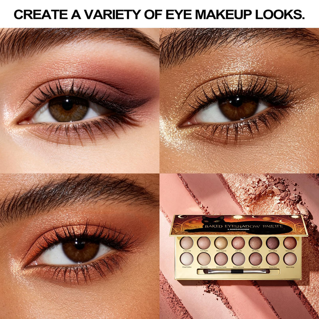 Baked Eyeshadow Palette, Matte & Shimmer F826