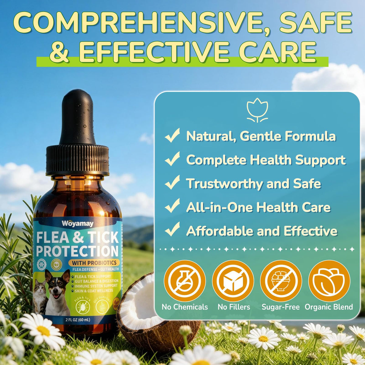 Flea and Tick Prevention Drops with Probiotics L2462