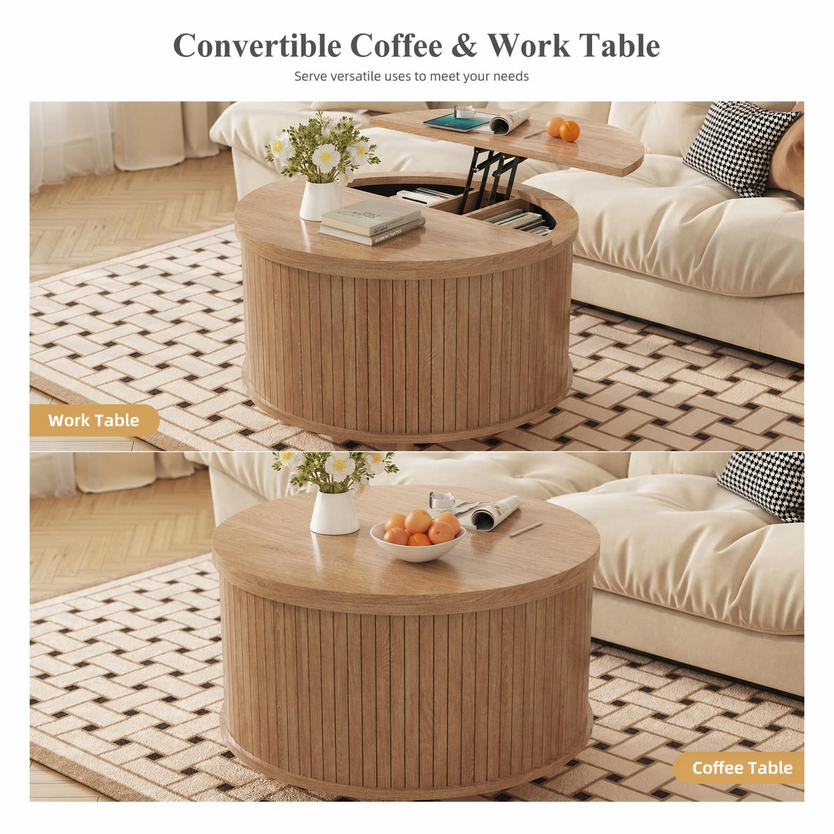 Lift Top Coffee Table with Storage X38535