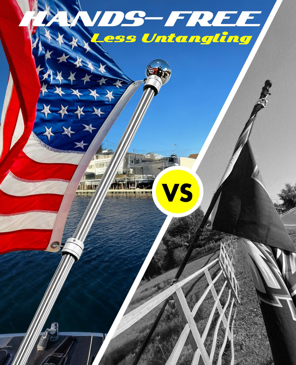 Heavy Duty Stainless Steel Flag Pole E99356
