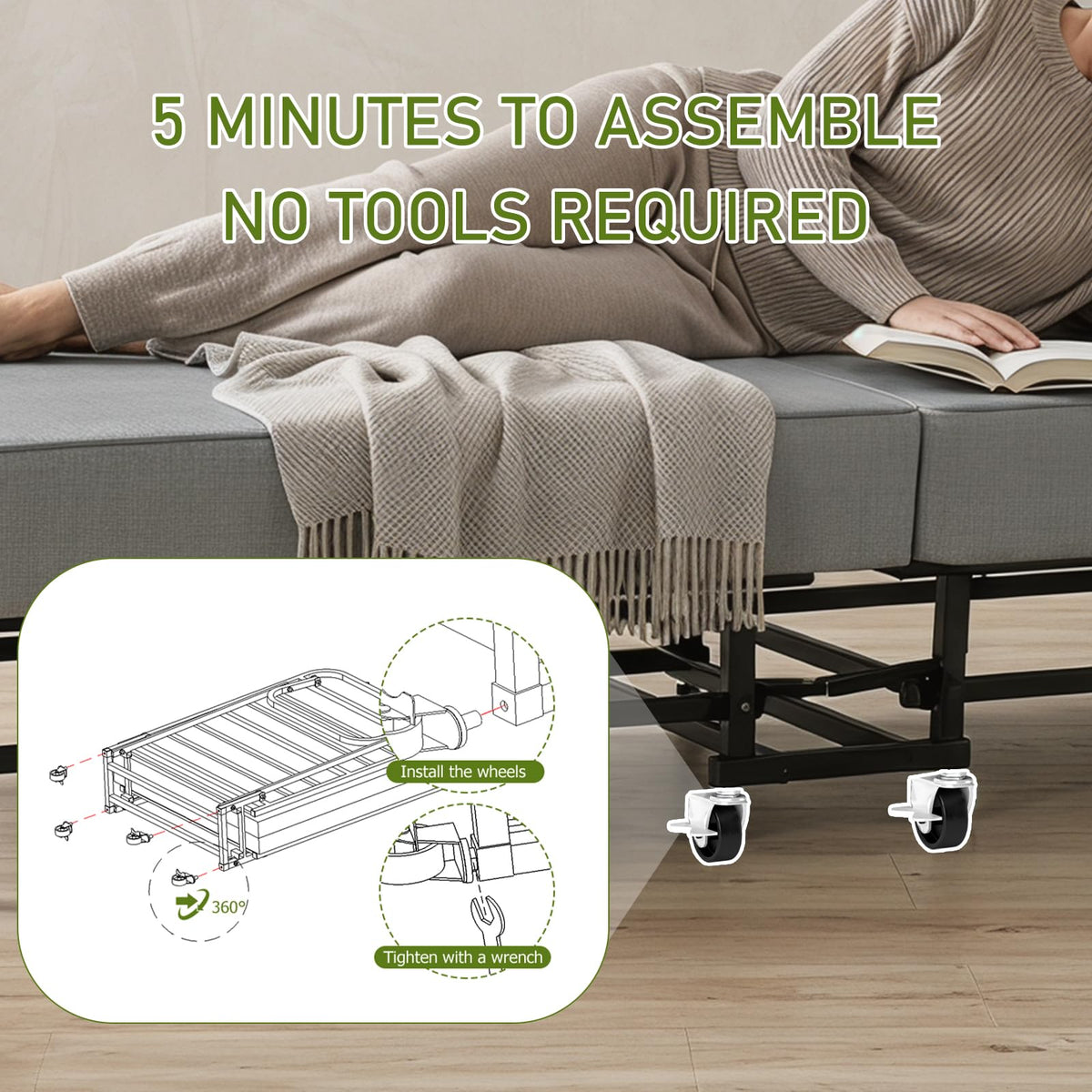 Folding Bed 75" x 31" A333302