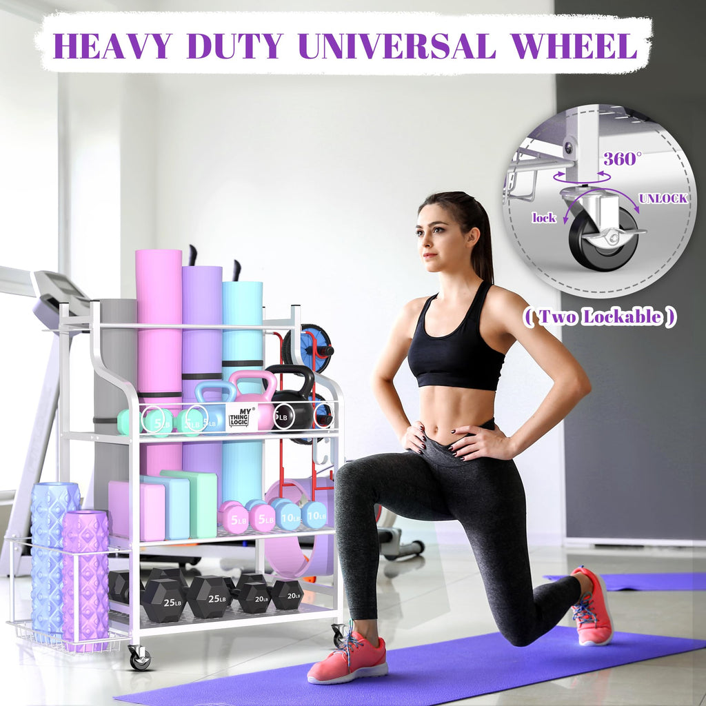 Home Gym Rack for Dumbbells, Yoga Mats and Workout Equipment J121947