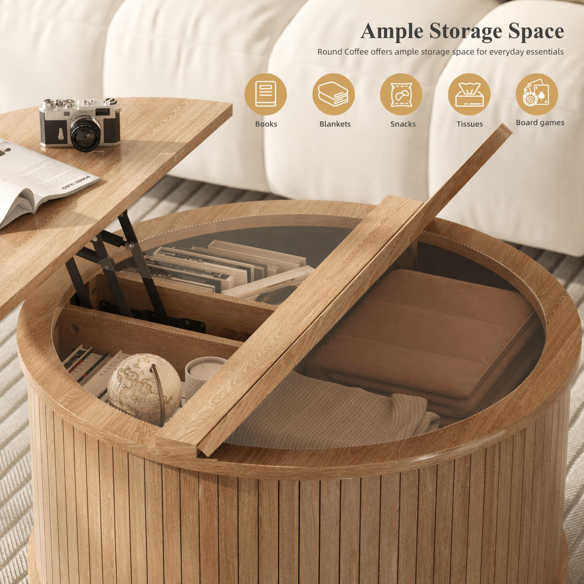 Lift Top Coffee Table with Storage X38535