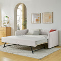Twin Size Upholstered Linen Daybed with Trundle M2007
