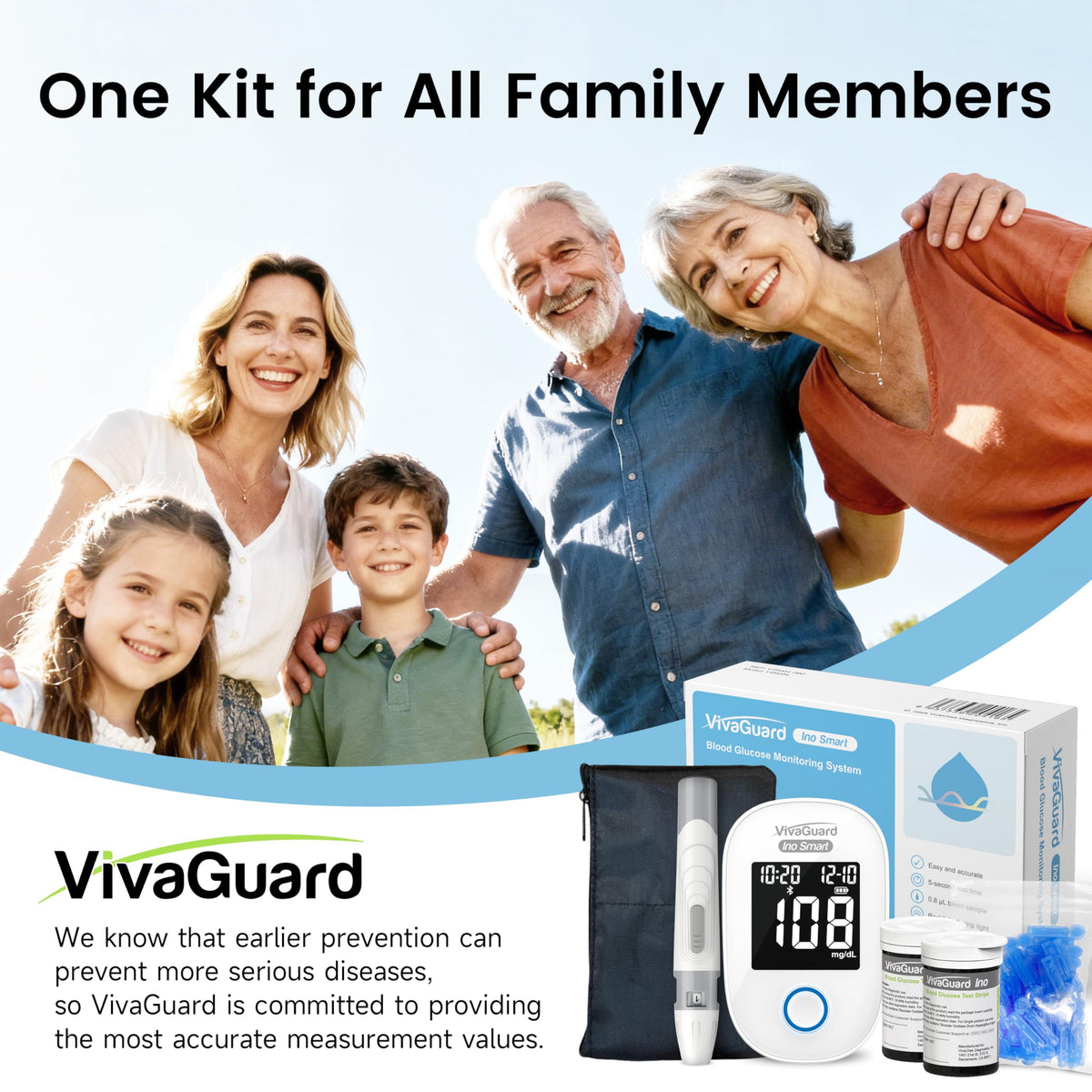 Bluetooth Blood Glucose Monitor Kit O1035