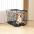 36” Large Heavy-Duty Foldable Dog Crate with Divider Panel B59312