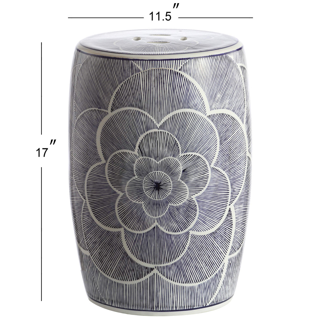 Ceramic Drum Garden Stool Side Table Q60681