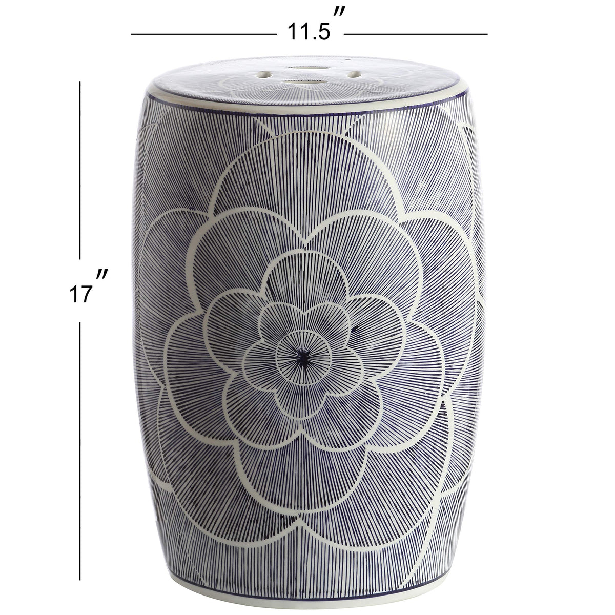 Ceramic Drum Garden Stool Side Table Q60681