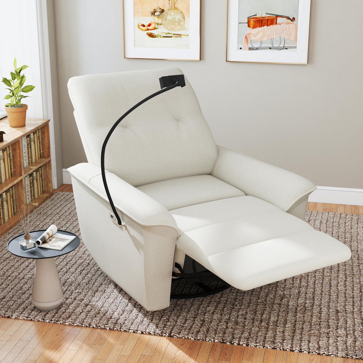 Power Swivel Rocker Recliner Chair with Phone Holder and USB Ports V73509
