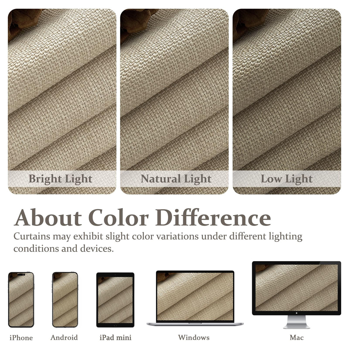 86 Inch Blackout Linen Blend Insulated Curtain 2 Panels Set W5444