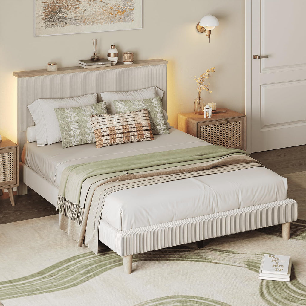 Full Bed Frame with Adjustable Headboard S7033