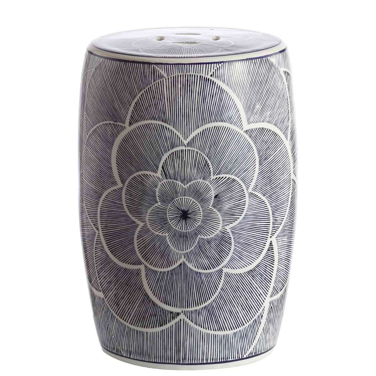 Ceramic Drum Garden Stool Side Table Q60681