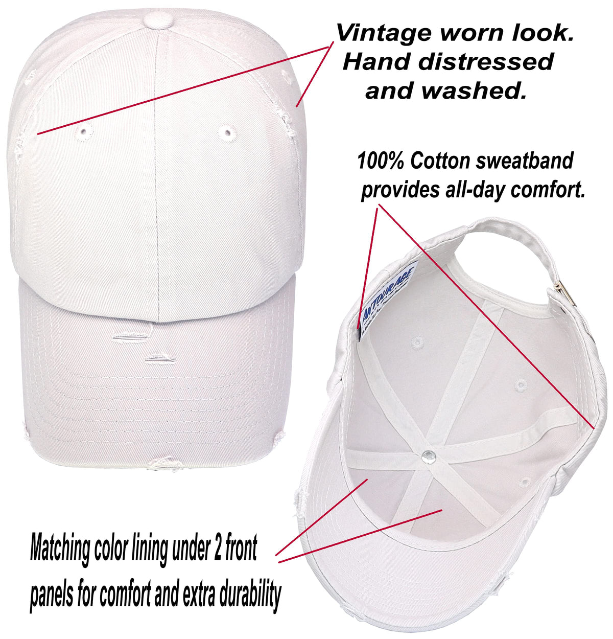 Vintage Distressed Baseball Cap T9936