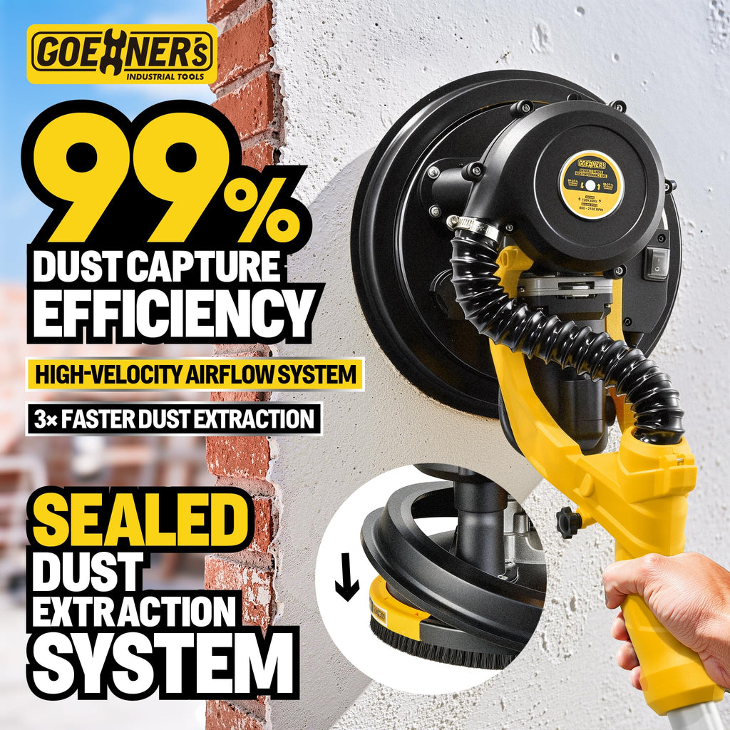 950W Electric Drywall Sander with Vacuum Dust Collector K236